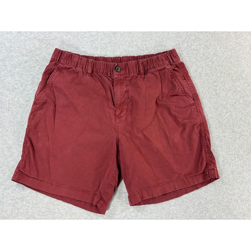 Men's Flat Front Casual Shorts in Burgundy